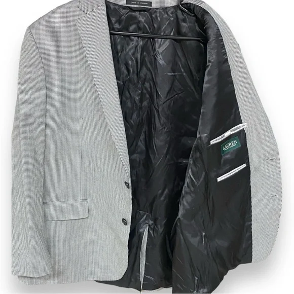 LAUREN RALPH LAUREN Mini Houndstooth Sports Jacket 46 R - Picture 4 of 10